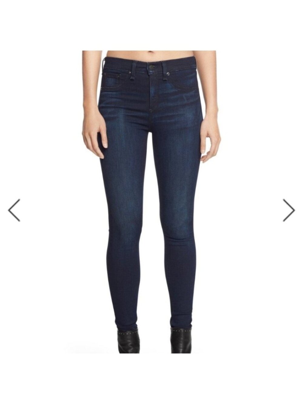 Rag & Bone Mojave 10 Inch Skinny jeans with holes at knees